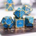 Dobbelstenenset Metaal Blauw Goud Dobbelstenenset Metaal Blauw Goud