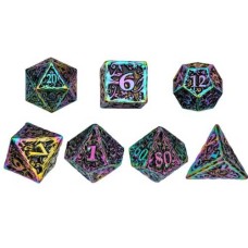 Dobbelstenenset Metaal Rainbow