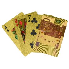Speelkaarten 500 Euro Goud 100% kunstst