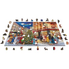 Wooden puzzle Christmas street 750 XL