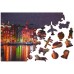 Wooden puzzle Amsterdam by night XL 600