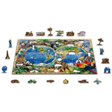 Wooden puzzle Animal Kingdom Map XL 600