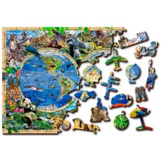 Wooden puzzle Animal Kingdom Map L 300