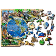 Wooden puzzle Animal Kingdom Map XL 600