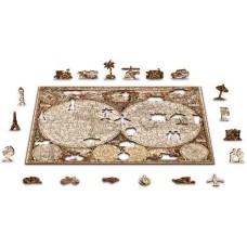 Wooden puzzle Antique world map L 300