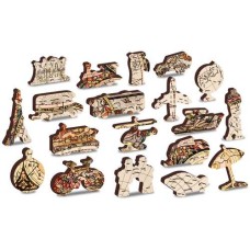 Wooden puzzle Antique world map L 300