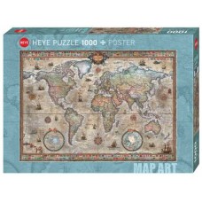 Puzzel Retro World 1000 st.Heye 29871