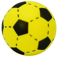 Soccerball foam-rubber yellow/black 20 cm.