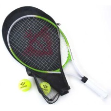 Tennisracket groen 25 inch m. 2 ballen+hoes