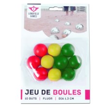 Boules/Pétanque10 BUT balls Wood 30mm.Fluor