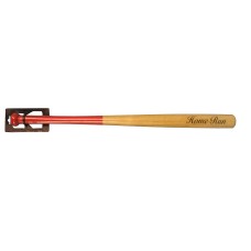 Baseball bat 30 inch red/natural wood 75 cm