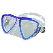 Duikmasker KID Blauw Tr.Silicone Shallow