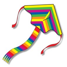 Kite RainbowTail striped 1 cord Knoop