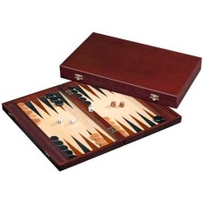 Backgammon cassette bruin hout 41x24x5 cm