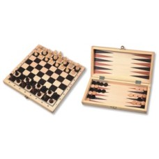 Chess-/Backgam.foldingcass.29cm.w.pieces