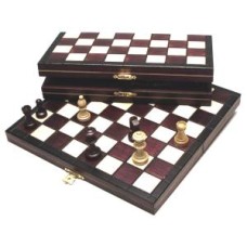 Chesscass.Magn.wood dyed 23x11 cm.