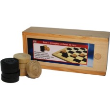 Draught stones wood black/natur.2x20 box