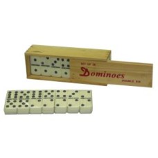 Domino double 6 large w.spinner white in box