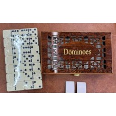 Domino dubbel 6 dik in MDF kist