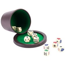 Dice /pokercup-Set w.lid and 2x dice blister