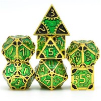 Dobbelstenenset Metaal Steampunk Groen Dobbelstenenset Metaal Steampunk Groen