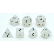 Dice set,7 pcs.assort.White marble/pearl
* delivery time unknown *