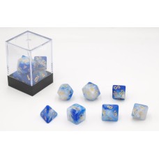 Dobbelstenen Blauw/Wit 7 set Brick