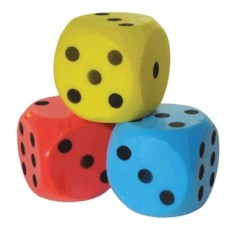 Foam dice Yellow/black dots, 15 cm/6 inch
* expected week 26 *