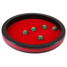 Dicetray 34 cm/13.4 inch. bl.MDF/Red felt
* delivery time unknown *