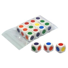 Colour-dice 6-sides 30 mm, purple 6 in bag