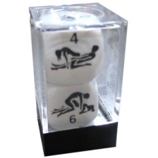 Kama Sutra dice 22mm.2 in a plastic box