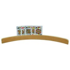 Playingcard stand curved natural wood 50cm
