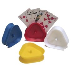 Playing card holder triangular with spring per 4