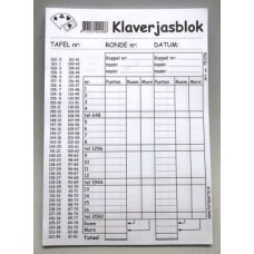 Jass scorebloc 100 sheets A5 21x15cm